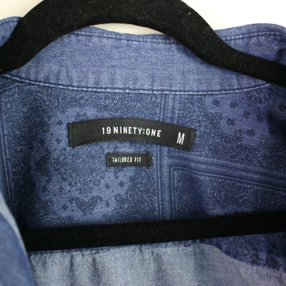 19 Ninety:One Mens button down Shirt - Picture 3 of 4